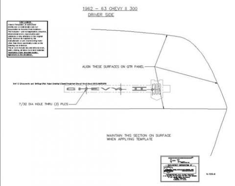 Classic Headquarters Nova 300 Quarter Panel Template Kit W-1223