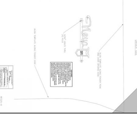 Classic Headquarters Nova Standard Fender Panel Template Kit W-1225