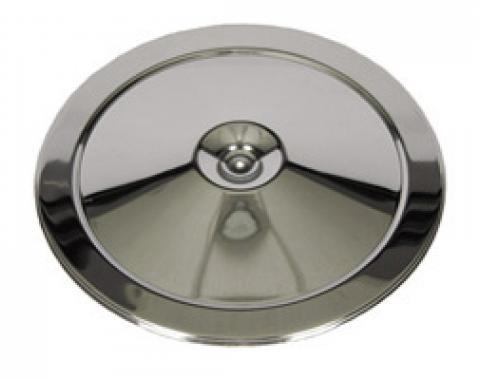 Classic Headquarters Chrome Air Cleaner Lid, Open Element/Cowl W-244