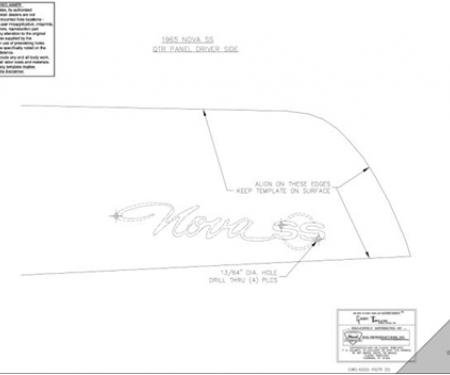 Classic Headquarters Nova SS Quarter Panel Emblem Template Kit W-1231