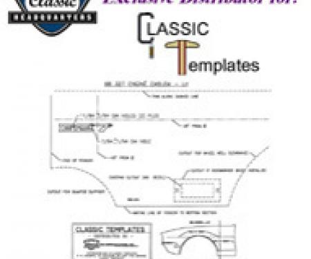 Classic Headquarters Nova Trunk Lid Trim Template Kit W-1234