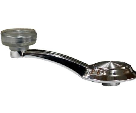 Classic Headquarters Rear Window Crank Handle, Clear Knob, Each R-427A
