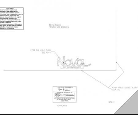 Classic Headquarters Nova Trunk Emblem Template Kit W-1241