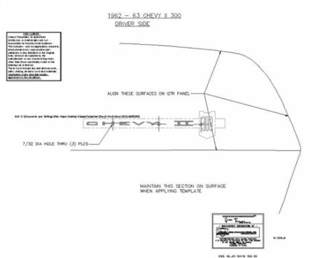 Classic Headquarters Nova 300 Quarter Panel Template Kit W-1223