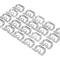 AMD Back Glass Molding Clip Set, 20pcs, 68-74 Chevy II Nova; 71-74 Ventura 2DR Coupe with Vinyl Top X671-3066-2S