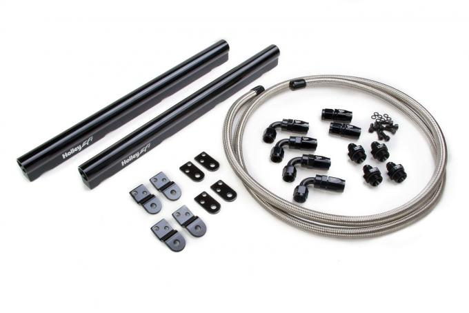 Holley EFI LS Hi-Flow Fuel Rail Kit, Includes Hose & Fittings, Fits LS1, LS2, LS3, LS6 & L99 Factory Intakes 534-210