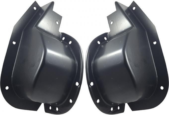 1966-1967 Chevrolet Chevy II Front Fender Plastic Headlamp Guards (Mud Caps)