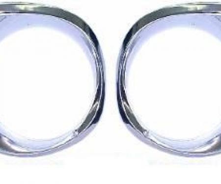 Ted Williams Enterprises LLC Headlamp Bezels, LH/RH Pair, 62-64 Chevy II Nova C-G2-2210