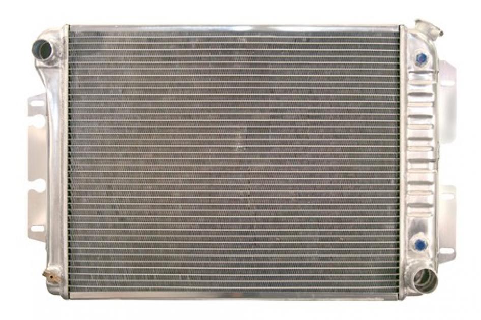Cheek Style Block Radiator Nova And Chevy II US Radiator, Big Block, Aluminum, with Side Brackets ...