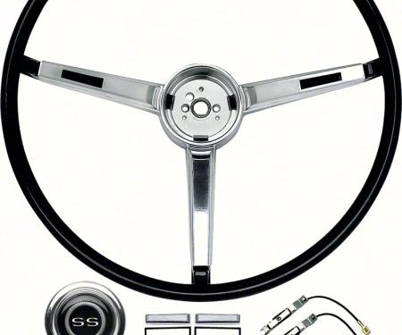 AMD Steering Wheel Kit, Black, 67 Chevy II Nova SS; 67 Chevelle SS 396 X459-3467-BLKS