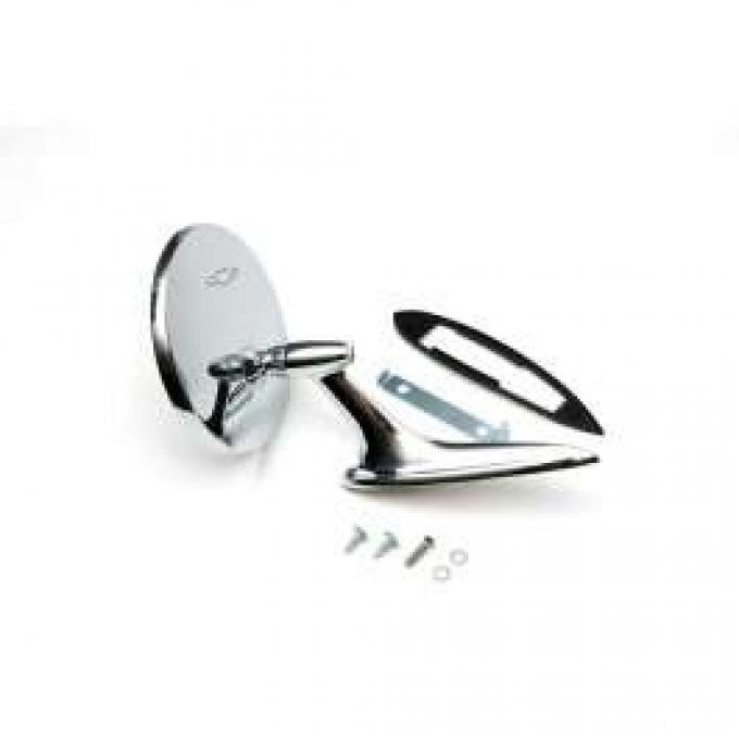 Outer Door Mirror, With Chevy Bowtie, Best Quality, 1963-1965