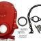 CFR Performance Painted Orange Steel Timing Chain Cover Set with Timing Tab - Chevy Big Block 396-454 (1966-1990) HZ-4935-KIT