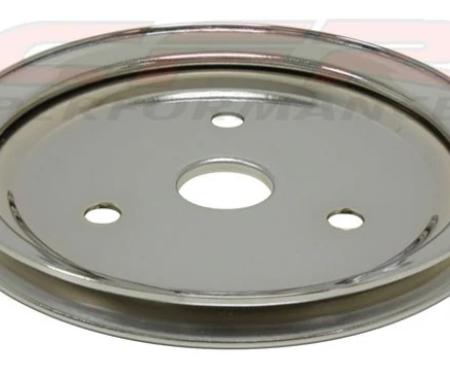 CFR Performance 1955-68 Chevy Small Block Chrome Steel Crankshaft Pulley - Short (1 Groove) HZ-9602
