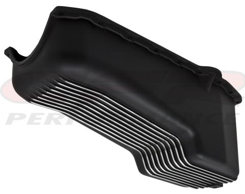 CFR Performance Aluminum 1958-79 Chevy SB 262-400 Stock Capacity Oil Pan - Retro Polished Finned HZ-8442