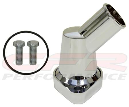 CFR Performance 1955-2027 Chevrolet Chevy Small Block-Big Block Aluminum 45 Degree Swivel Water Neck HZ-6003