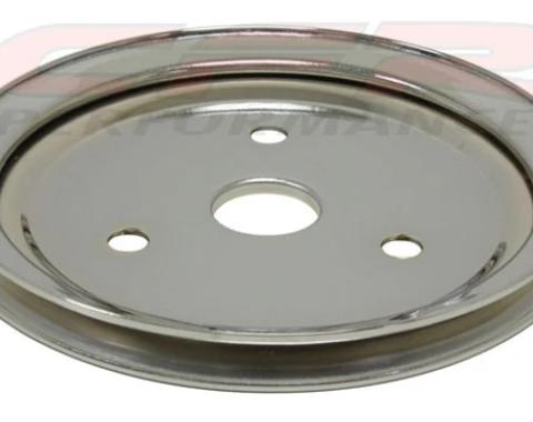 CFR Performance 1955-68 Chevy Small Block Chrome Steel Crankshaft Pulley - Short (1 Groove) HZ-9602