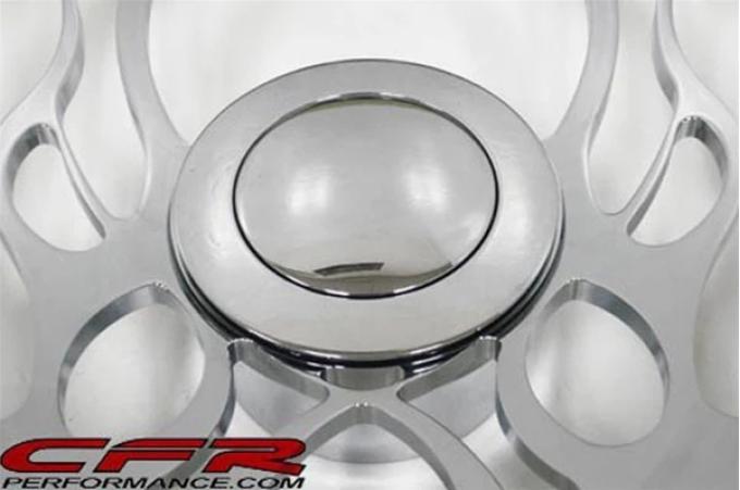 CFR Performance 1967-1994 Chevy/GM Smooth Chrome Aluminum Steering Wheel Horn Button - 9 Hole HZ-5500-C