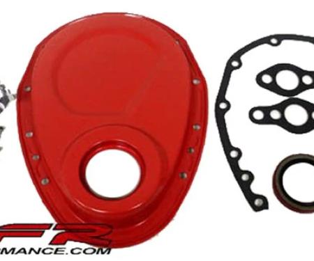 CFR Performance 1955-95 Chevy Small Block 283-305-327-350-400 Steel Timing Chain Cover Set W/ Timing Tab HZ-4934-KIT