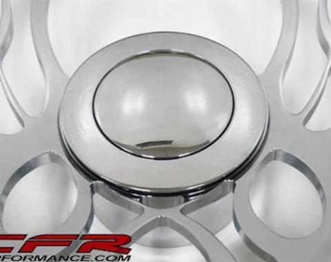 CFR Performance 1967-1994 Chevy/GM Smooth Chrome Aluminum Steering Wheel Horn Button - 9 Hole HZ-5500-C
