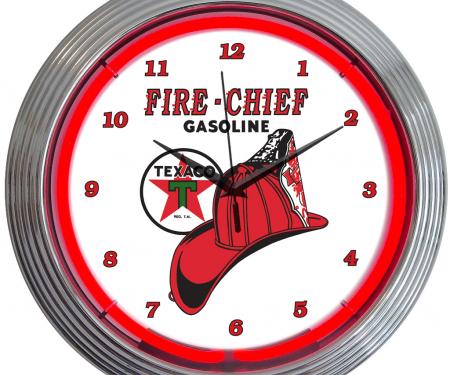 Neonetics Neon Clocks, Texaco Fire Chief Neon Clock