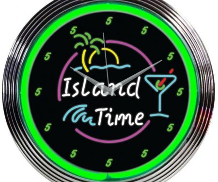 Neonetics Neon Clocks, Island Time Neon Clock