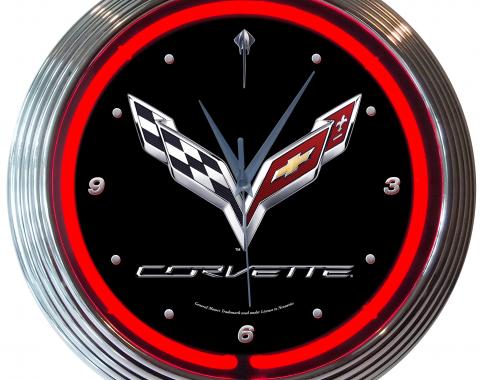 Neonetics Neon Clocks, Corvette C7 Neon Clock