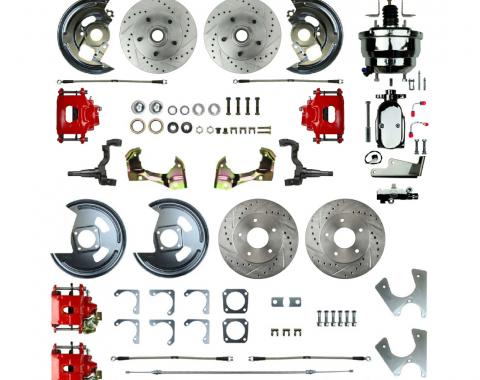 Right Stuff 1969-74 GM A/F/X-Body, Staggered Shock, 4-Wheel Power Disc Brake Conversion AFXDC45CZX