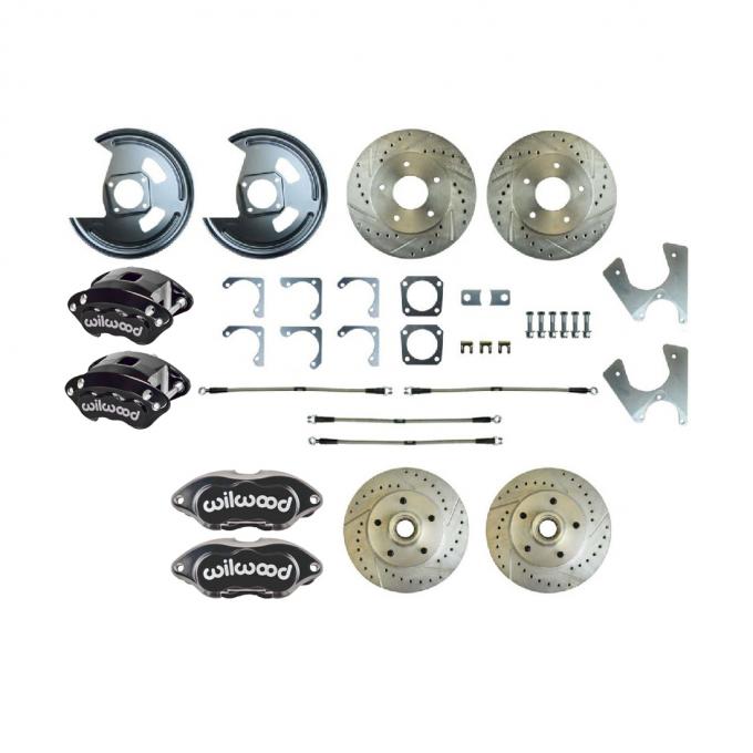 Right Stuff 1975-77 Chevrolet Camaro/Nova, 4-Wheel W/Rear +2 Disc Brake Conversion Kit F75RDM25S