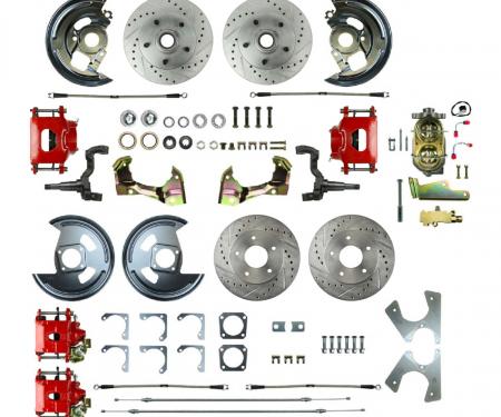 Right Stuff 1968-1974 GM F/X-Body, Staggered Shocks, 4-Wheel Manual Disc Brake Conversion AFXSD45CZ