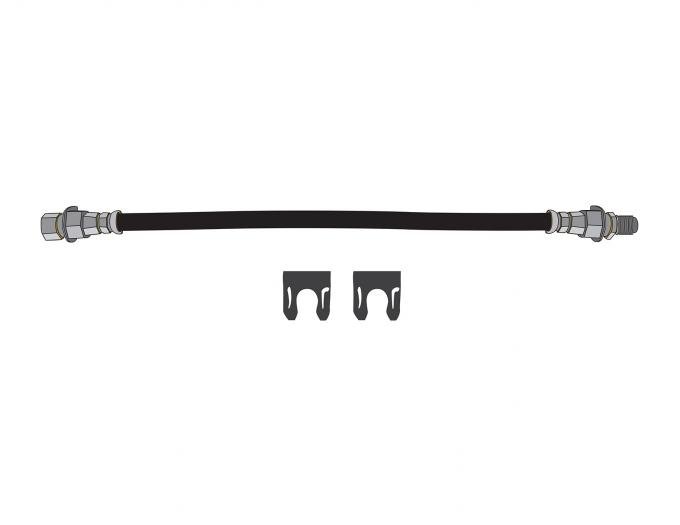 Right Stuff 1976 Chevrolet Nova, Braided Stainless Steel Rear Brake Flex Hoses FH76S