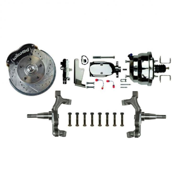 Right Stuff 1964-1974 GM A/F/X Body, 2" Drop, Front Power Disc Brake Conversion Kit AFXDC32DSX