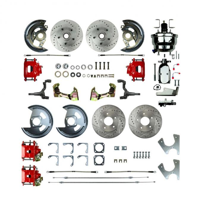 Right Stuff 1969-74 GM A/F/X-Body, Staggered Shock, 4-Wheel Power Disc Brake Conversion AFXDC45CZX