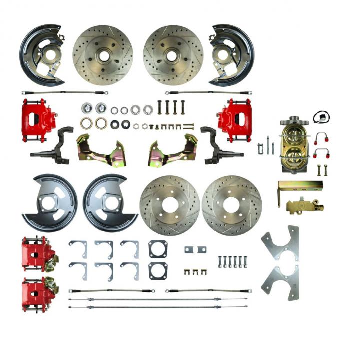 Right Stuff 1962-67 Chevrolet Chevy II, Show N Go, 4-Wheel Manual Disc Brake Conversion AFXSD43CZ