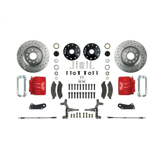 Right Stuff 1964-1974 GM A/F/X-Body, Front 'At The Wheel' 2" Drop Big Brake Upgrade Kit AFXWK31DZ