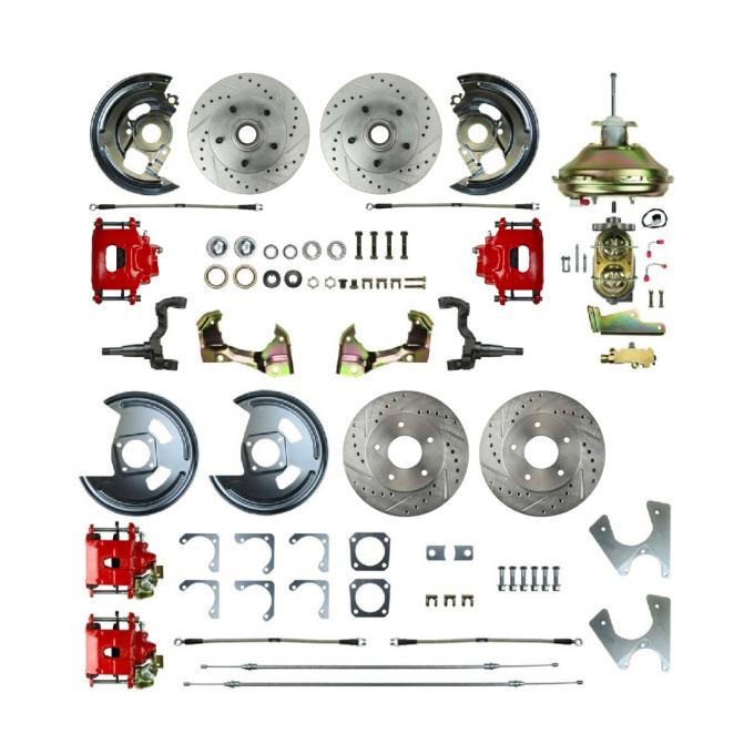 Right Stuff 1969-74 GM A/F/X-Body, Staggered Shock, 4-Wheel Power Disc Brake Conversion AFXDC45CZ