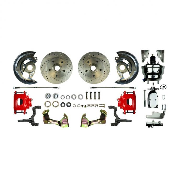 Right Stuff 67-74 GM F/X-Body, Power 8" Booster, 2" Drop, Front Disc Brake Conversion Kit AFXDC02CZX
