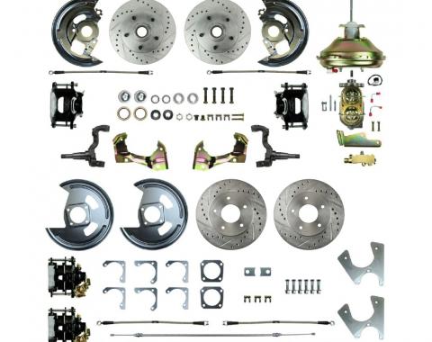 Right Stuff 1969-74 GM A/F/X-Body, Staggered Shock, 4-Wheel Power Disc Brake Conversion AFXDC45CS