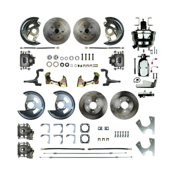 Right Stuff 1969-74 GM A/F/X-Body, Staggered Shock, 4-Wheel Power Disc Brake Conversion AFXDC45CX