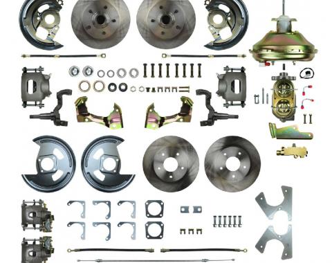 Right Stuff 1967-74 GM A/F/X-Body, Staggered, 4- Wheel Power 2" Drop Disc Brake Conversion AFXDC45D