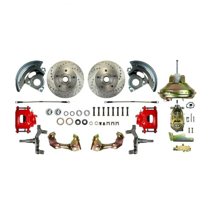 Right Stuff 67-74 GM F/X-Body, Power 11" Booster, 2" Drop, Front Disc Brake Conversion Kit AFXDC02DZ