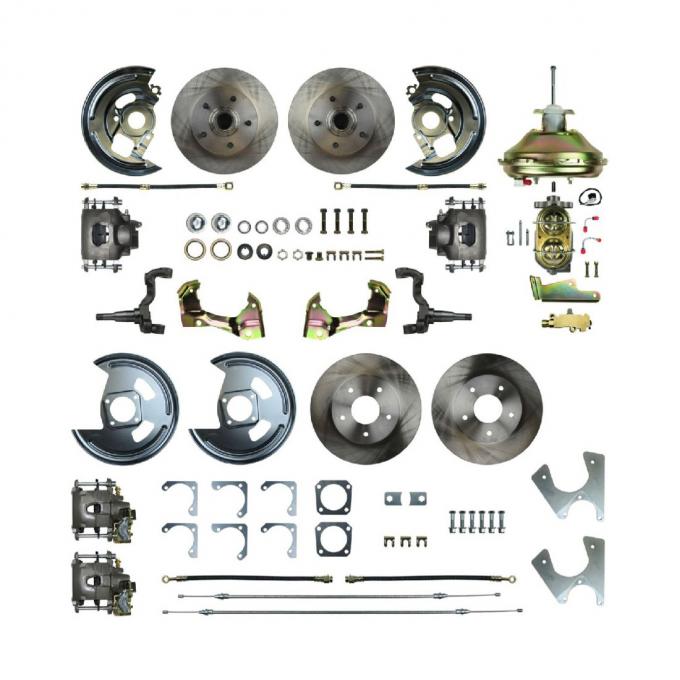 Right Stuff 1969-74 GM A/F/X-Body, Staggered Shock, 4-Wheel Power Disc Brake Conversion AFXDC45C
