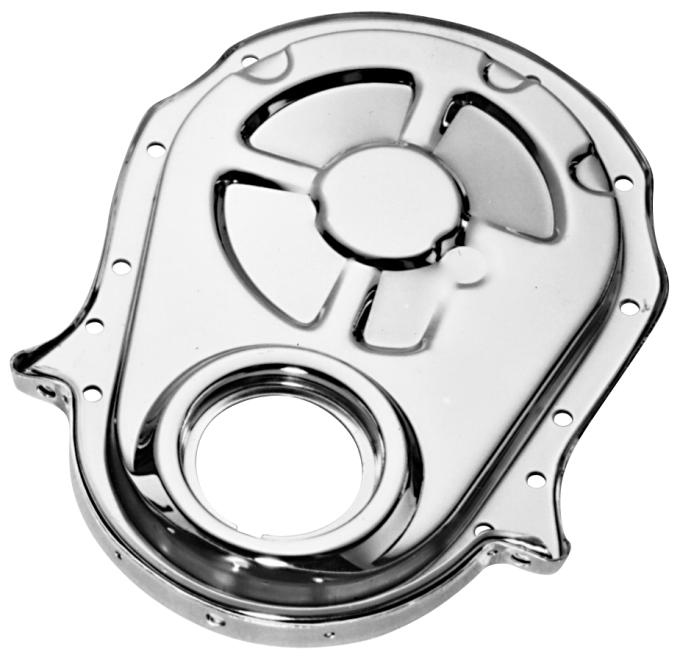 Proform Engine Timing Chain Cover, Chrome, Steel, Fit BB Chevy, Crankshaft Seal Included 66153