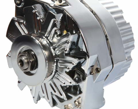 Proform Alternator, 100 AMP, GM 1 Wire Style, Machined Pulley, Chrome Finish, 100% New 66445.1N