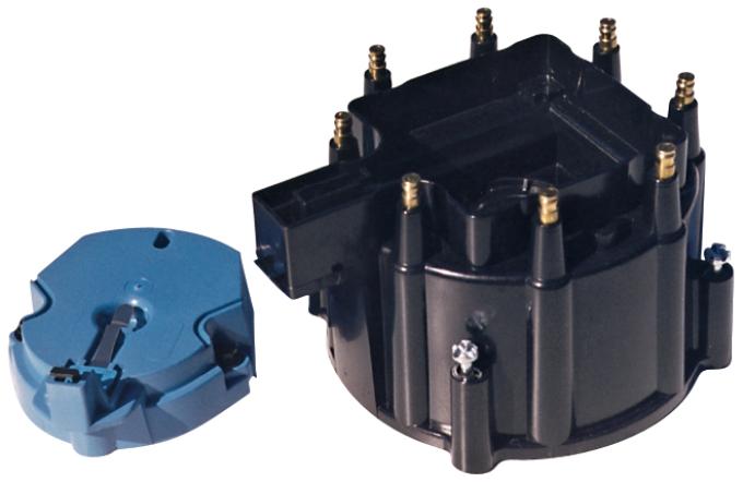 Proform Engine Distributor Cap and Rotor Kit, Fits GM HEI Dist w/Internal Coil, Black 66947BKC