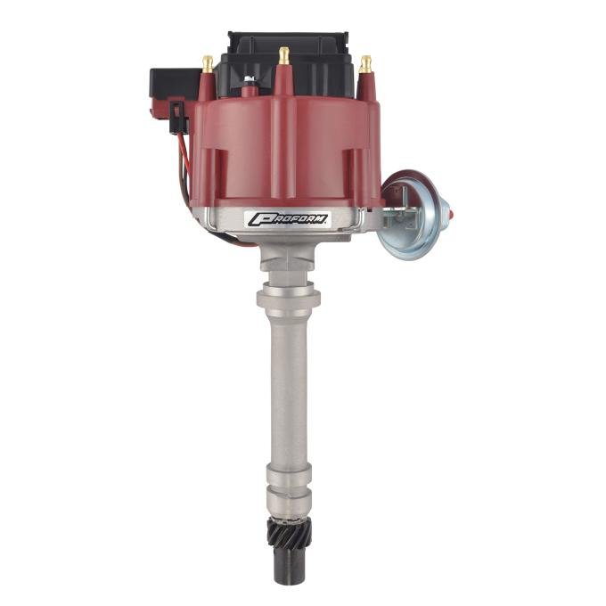 Proform HEI Distributor, Street/Strip, Built-In Coil, Red Cap, For Chevy V6 262CI Engine 67080