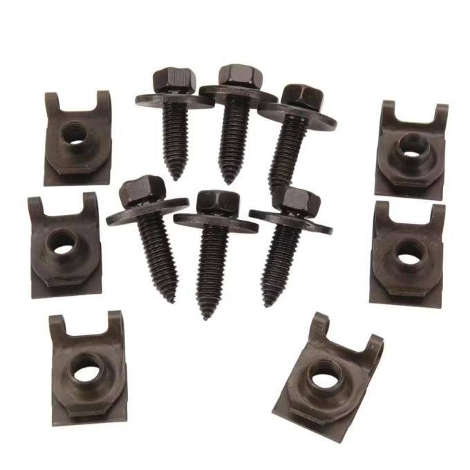 Redline Restomotive® 1967-1981 Camaro / Firebird / Nova Leaf Spring Front Mounting Bracket J-Nut & Bolt Set