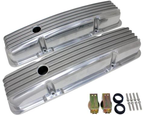CFR Performance Aluminum Valve Covers - Short Style - Compatible with Chevy Small Block 283-400 - Finned HZ-6031-3
