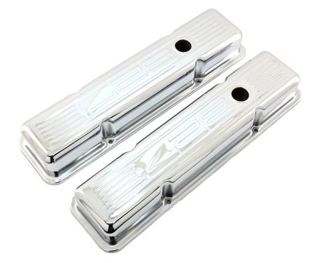 CFR Performance Short Steel Valve Covers Fits 1958-1986 Chevy SB 283-350 with 327 Logo HZ-9854