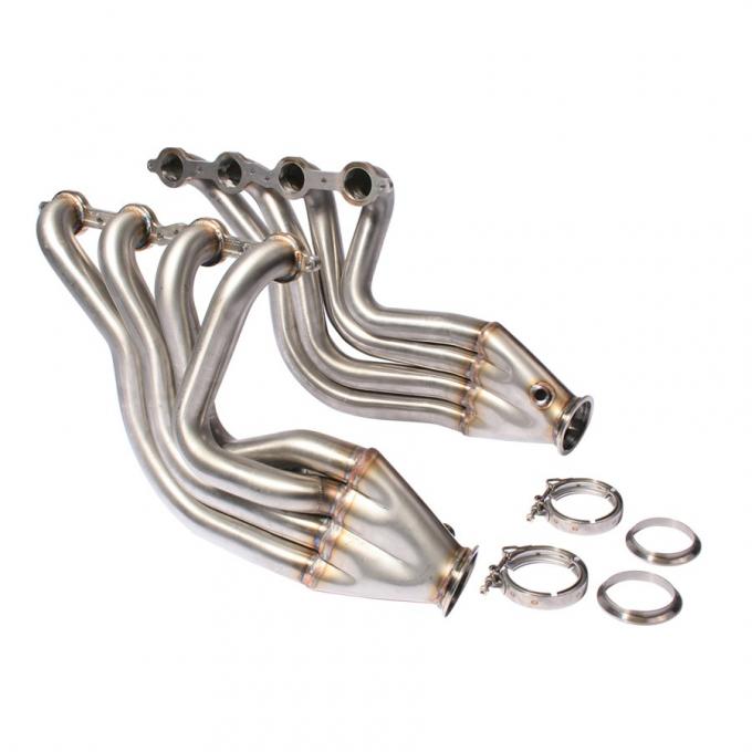 Detroit Speed DSE Stainless Steel Headers LS Engine with Chevy II Front Frame O2 Sensor Bung in Each Coll 061002