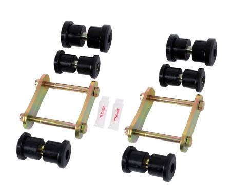 Detroit Speed 1967-81 Camaro/Firebird 1968-79 Nova Urethane Front and Rear Spring Eye and Heavy Duty Shackle Kit 041501